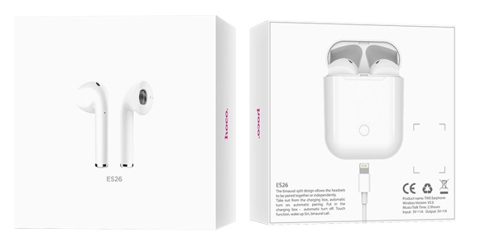 Tai nghe không dây Hoco ES26 Plus hiện đang có sẵn tại Cty Bluetooth Việt Nam. Sản phẩm chính hãng và được bảo hành 12 thánh 1 đổi 1 trên toàn quốc.